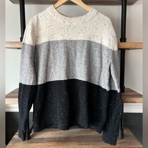 1. State Color Block Crewneck Sweater